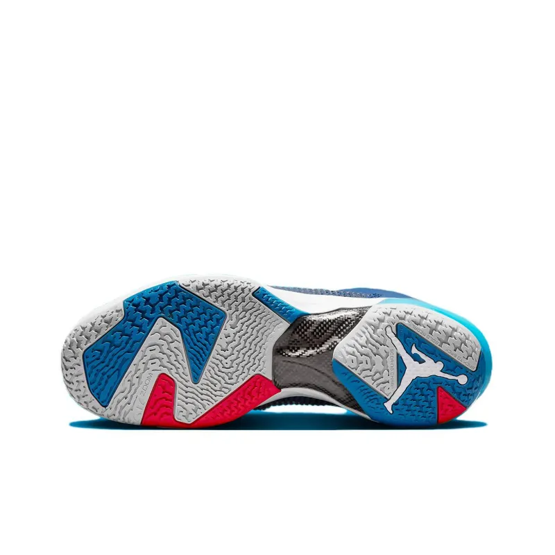 JORDAN Air JORDAN 37 Basketball Shoes Men Low Top Blue-5