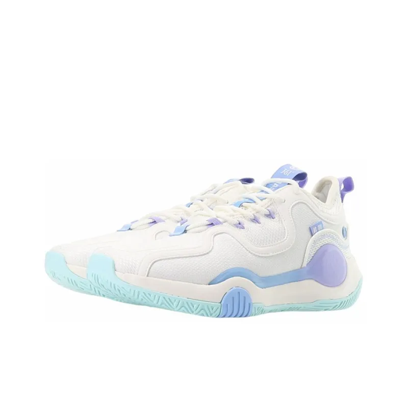 361° Ag Volley Cushioning, Slip Resistant, And Abrasion Resistant Low Top Basketball Shoes Men's White Cyan-3