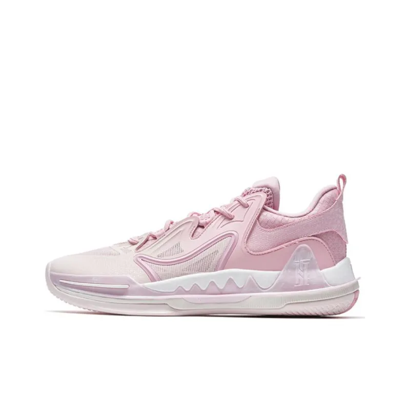 XTEP Melee 1 V2 Cushioning Anti Slip And Wear Resistant Low Top Basketball Shoes Men's Pink-0