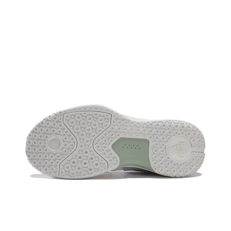 PEAK Basketball Shoes Men Low Top Canvas White-3