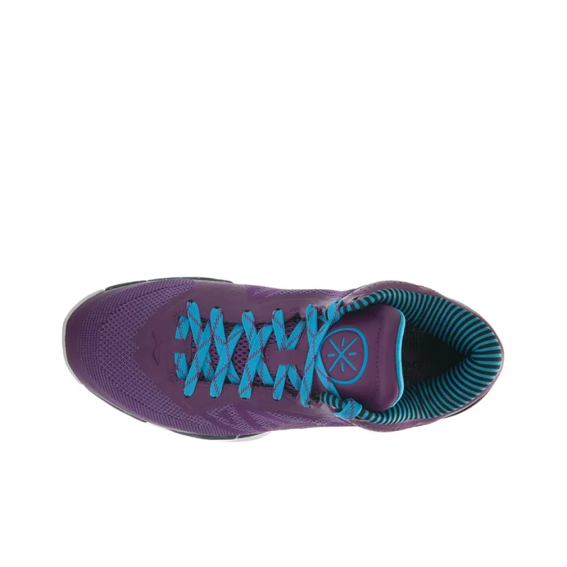 LINING Wow Basketball Shoes Unisex Low Top Purple/Black-2