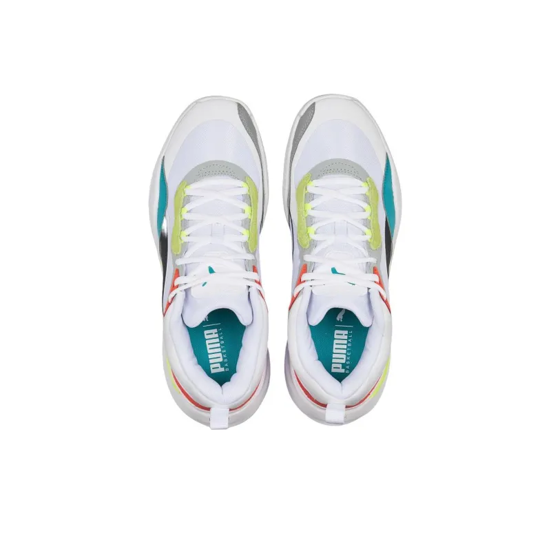 PUMA Playmaker Pro 'White Fiery Coral Lime'-3