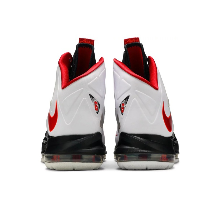 Nike Lebron 10 Basketball Shoes Men High top White University Red Black Crimson US W 11.5