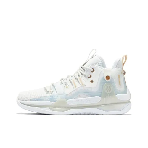 361° AG1 Pro Basketball Shoes Men Mid-Top Silver White