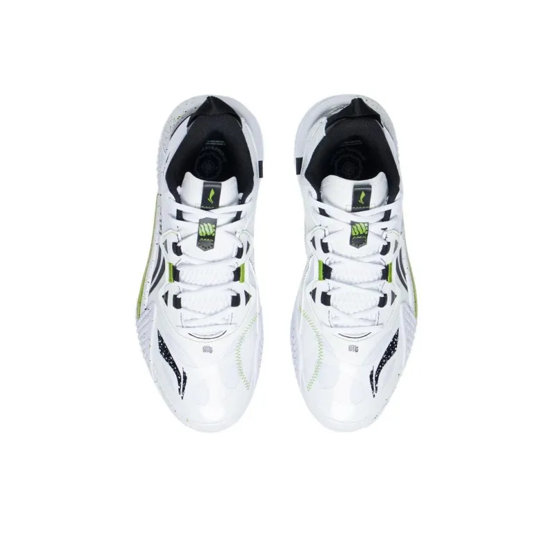 LINING Badfive 2.5 Basketball Shoes Men Low Top White/Black/Green-3
