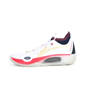 LiNing Wade 808 Ultra Cushioning Anti Slip And Wear Resistant Low Top Basketball Shoes Men's White Red