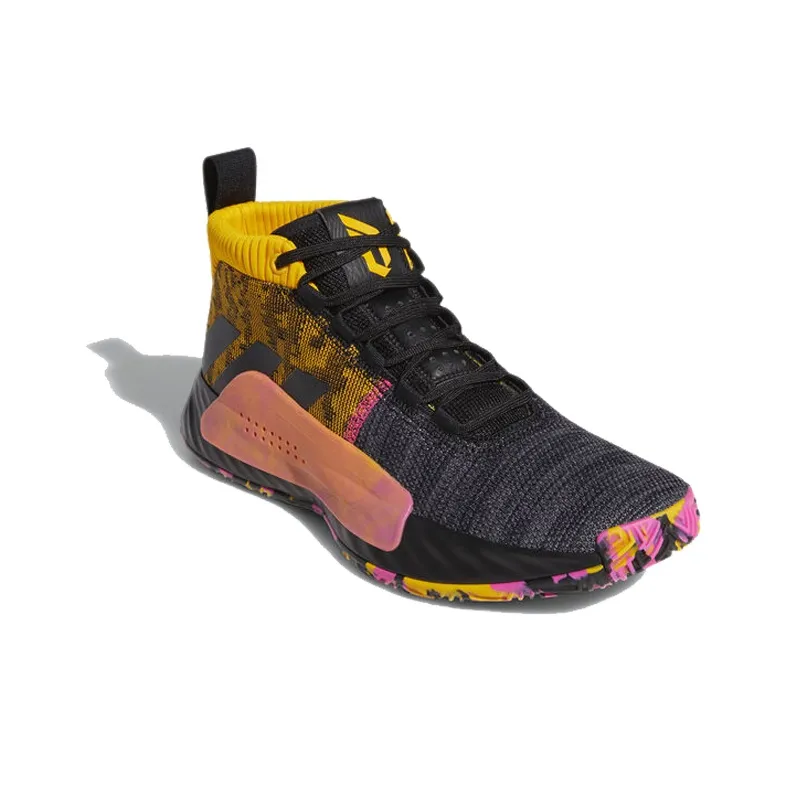 Adidas Dame 5 Core Black Shock Pink-1
