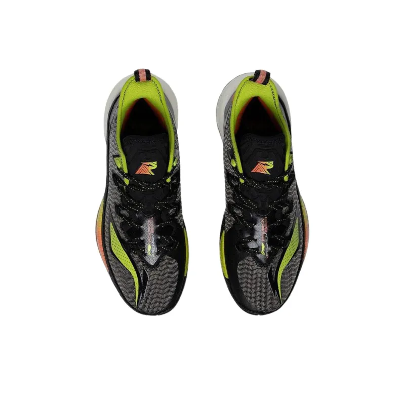 LINING Power 9 Basketball Shoes Men Mid Top Black/Snow Gray-3