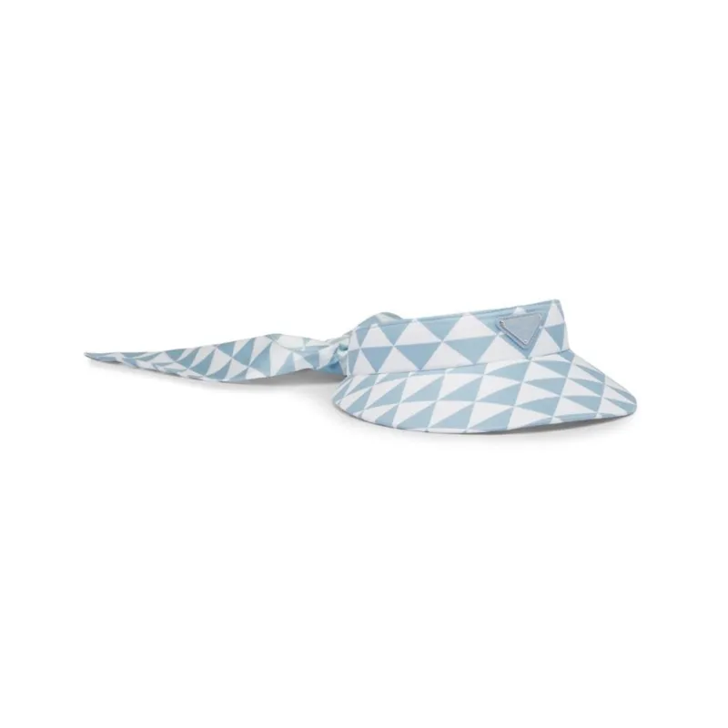 PRADA Silk-twill Visor Hat-0
