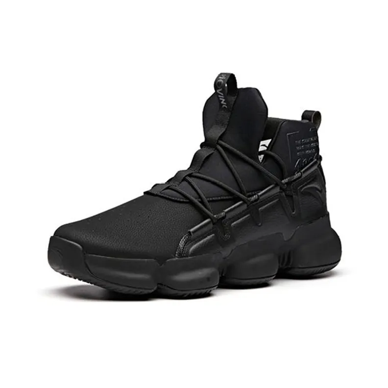 Anta Noble Air Game-Ready AG2 Mid-Top Performance Basketball Shoes Men's Black White-2