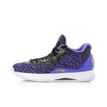 LiNing WOW 4 Way Of Wade 4 LYFE Non slip Lightweight Mid Top Basketball Shoes Men's Purple Black