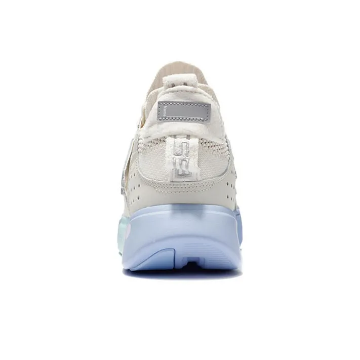 LiNing Essence 2 ACE Cotton Candy Cushioned Wear Resistant Slip Resistant Mid Top Basketball Shoes Pearl White-3