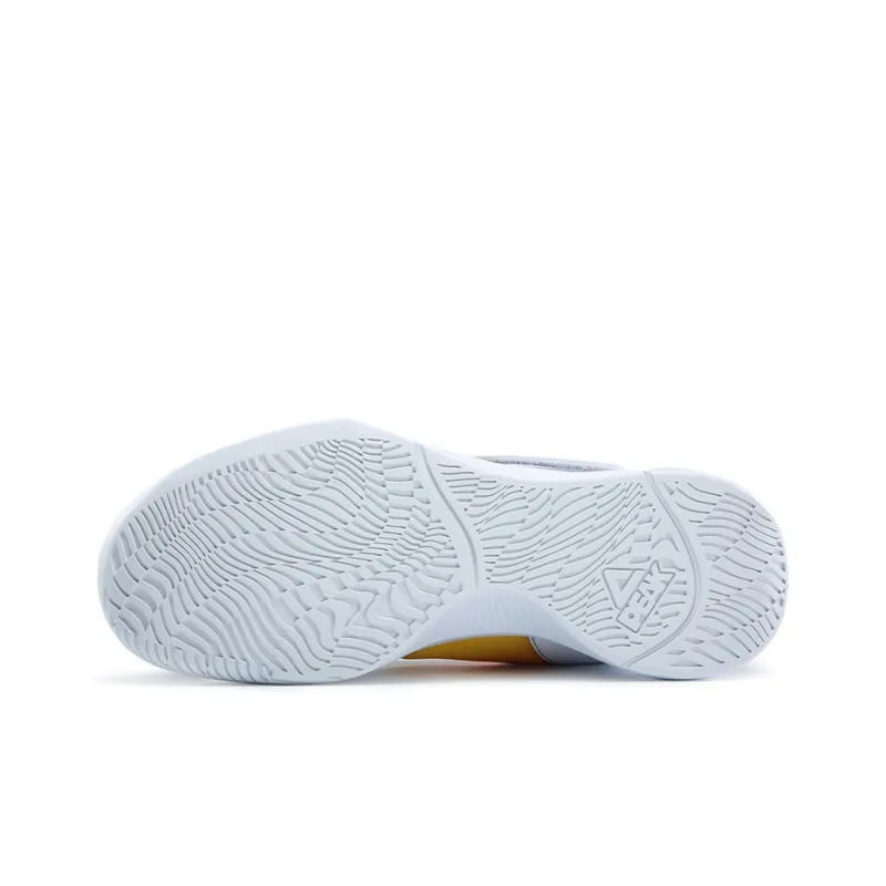 PEAK Speed Collection Cushioning Anti Slip And Wear Resistant Mid Top Performance Basketball Shoes Men's White Green-3