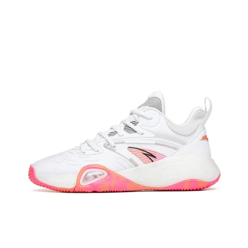 Anta Basketball Collection Feather Low-Top Performance Basketball Shoes Men's White Gray-0