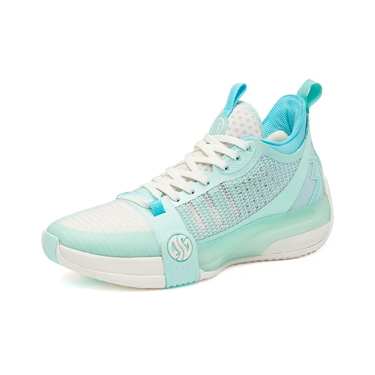 361° Chan 3 MOD Mojito Anti-Slip Wear-Resistant Low-Top Basketball Shoes White Green-2