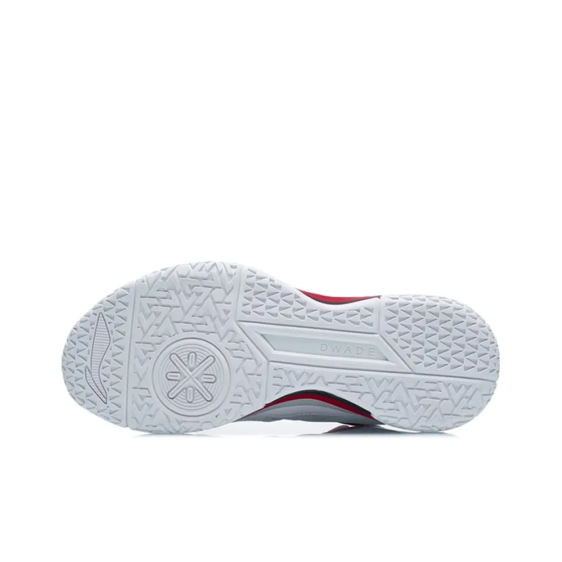 LiNing Team Logos Emblem Anti-Slip Wear-Resistant Mid-Top Basketball Shoes Standard White-4