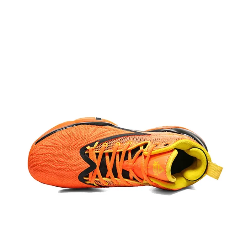 PEAK Taichi Lightning 2020 Durable Breathable Mid Top Performance Basketball Shoes Men's Orange-2