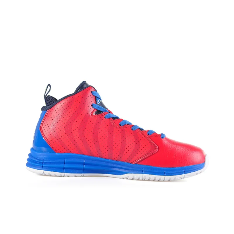 PEAK Basketball Shoes Men Mid Top Deep Red/Colorful Blue-1