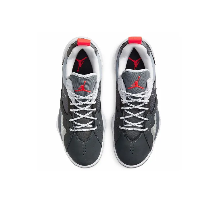 Jordan Zoom 92 Dark Smoke Grey Gym Red-3