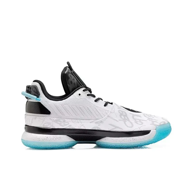 LiNing WOW 7 Cushioning Anti-Slip And Wear-Resistant Low-Top Basketball Shoes Black White-1