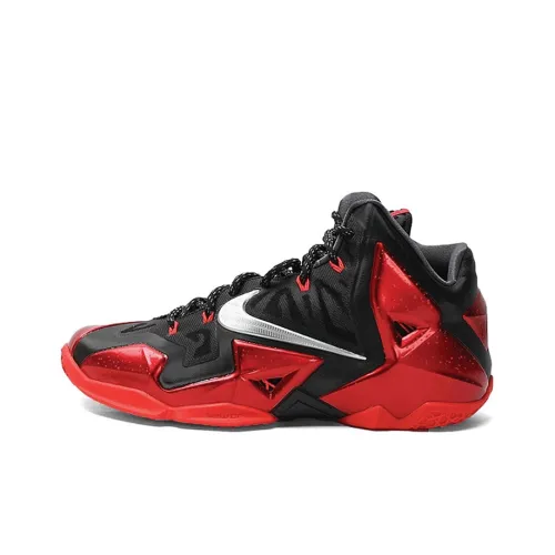 Nike Lebron 11 Basketball Shoes Men Mid-Top Red/Black