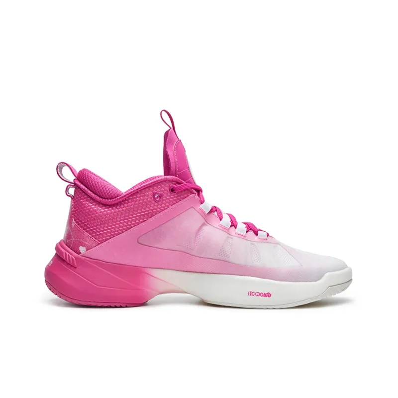 RIGORER Hydrogen 1 Cushioned Slip Resistant Coverage Low Top Performance Basketball Shoes Unisex White Pink-2