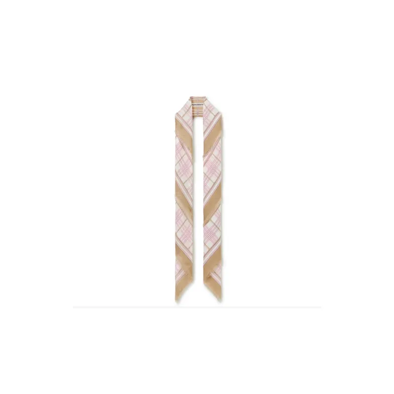 Burberry Silk Scarves Women's Pink-1