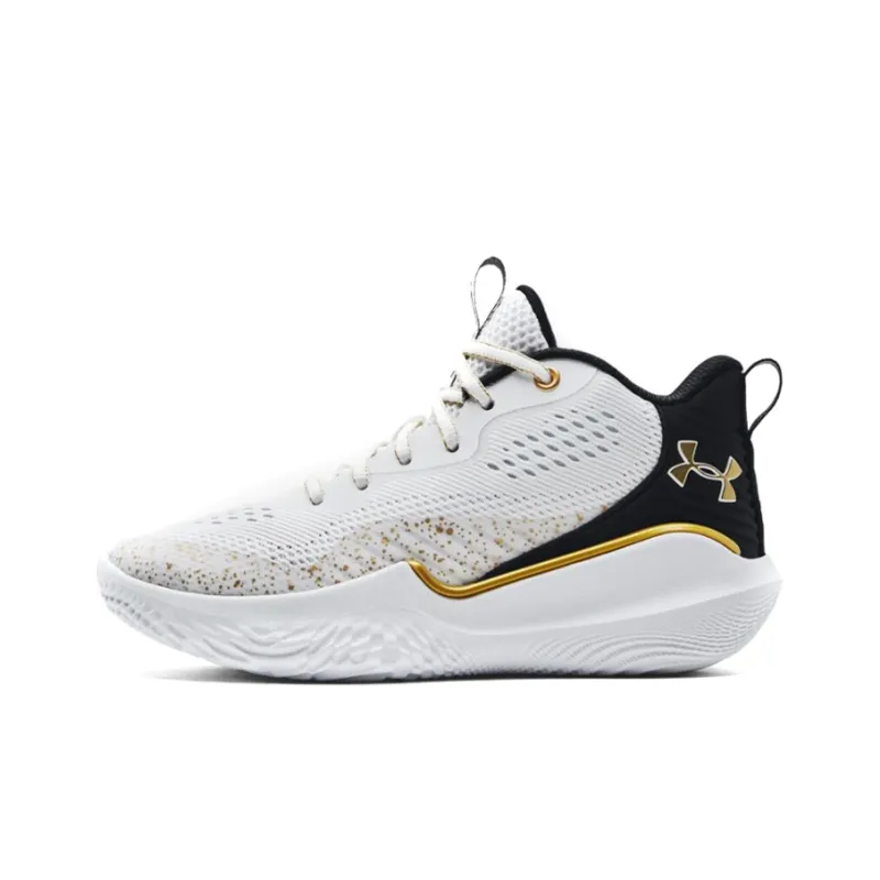 Under Armour Flow Breakthru 2 Basketball Shoes Women's Black White Gold-0