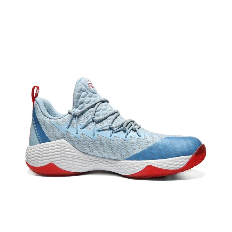 PEAK Wear Resistant Slip Resistant Low Top Performance Basketball Shoes Men's Light Blue-1