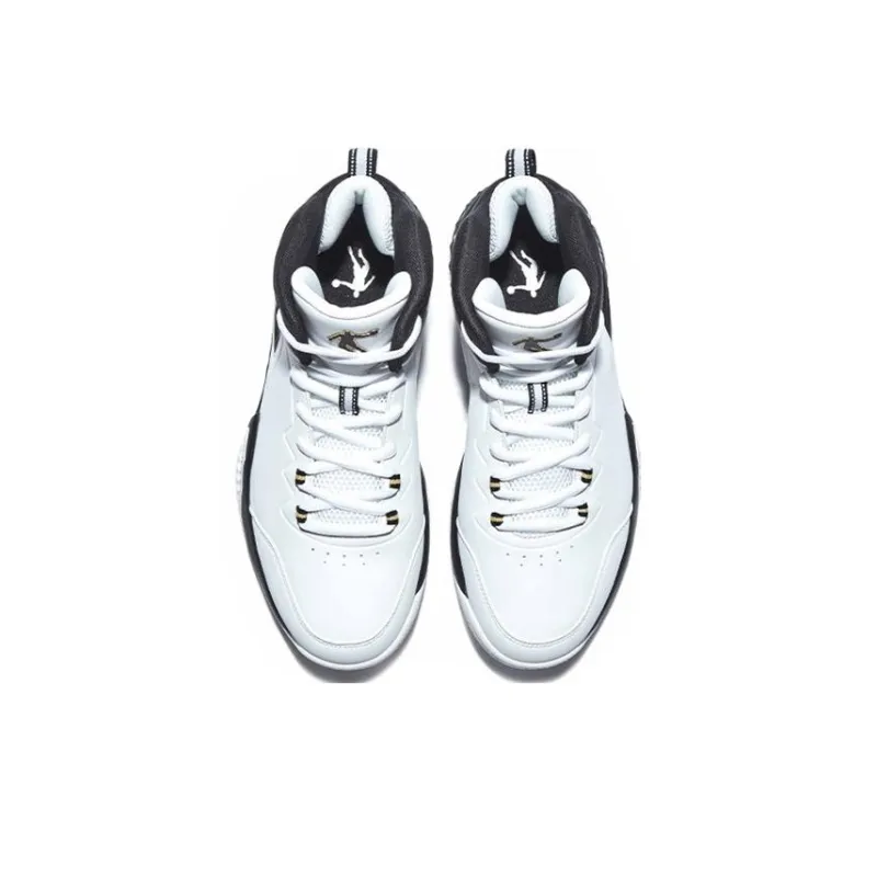 QIAODAN Grinding 1 Basketball Shoes Men High Top Black/White-3