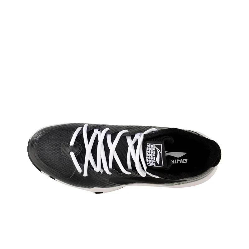 LINING Basketball Shoes Unisex Mid-Top Black/Silver/White-2