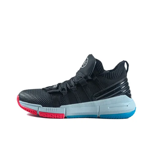 LiNing Way Of Wade Mid Top Basketball Shoes Men's Black Blue