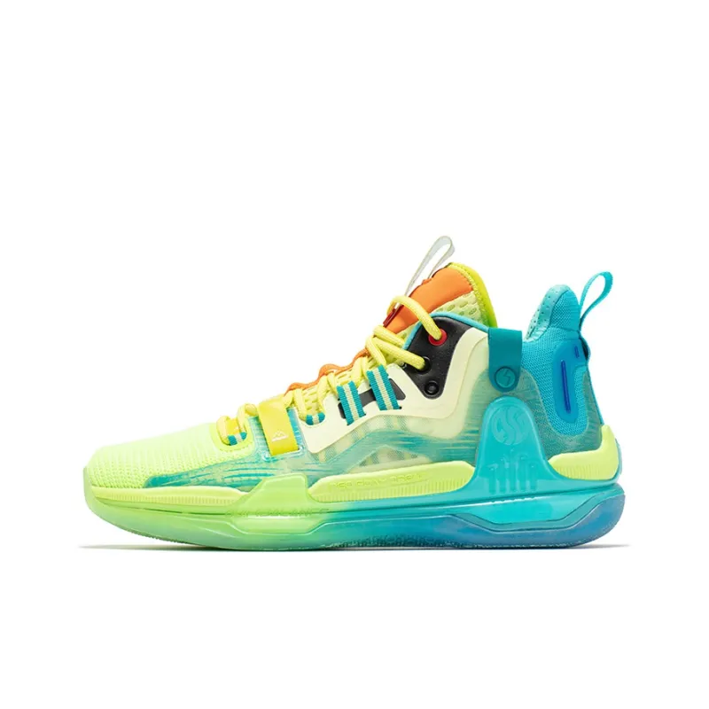 AG CHANGPAI x 361° AG1 Pro Miro Cushioning Wear Resistant High Top Basketball Shoes Men's Lemon Green-0