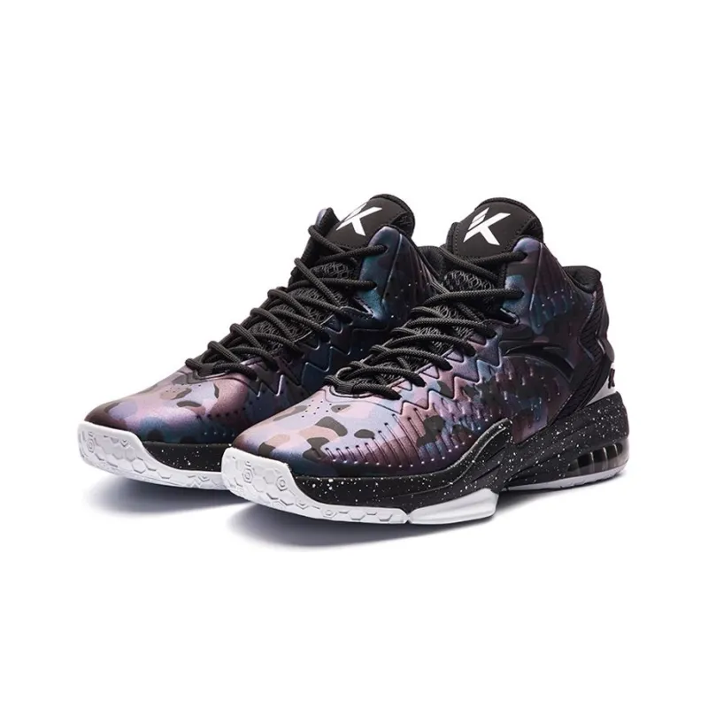 Anta KT3 Thompson Abrasion Resistant Breathable High Top Basketball Shoes Men's Black White-1