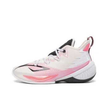 LINING Power 9 Basketball Shoes Men Mid Top Pearl White/Dawn Gray