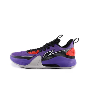LiNing Speed 7 Slip Resistant Cushioning Abrasion Resistant Low Top Basketball Shoes Men's Purple Black