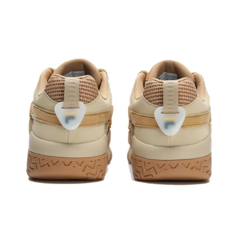 FILA FUSION BARRICADE Anti Slip Wear Resistant Low Top Basketball Shoes Men's Brown-3