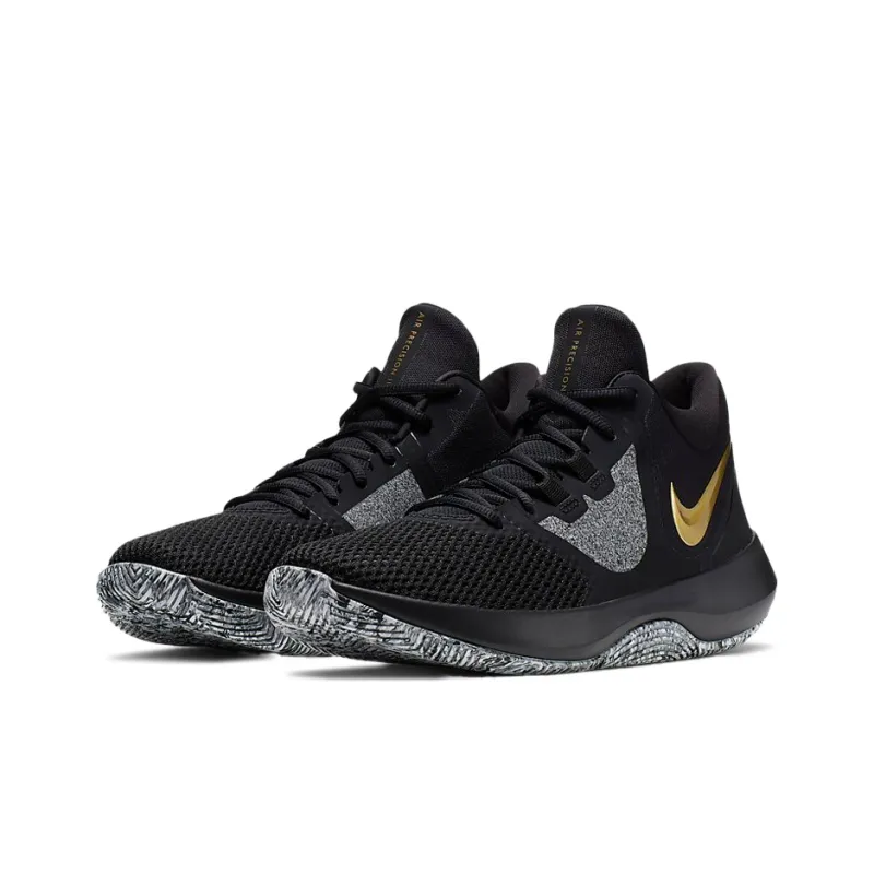 Nike Air Precision 2 Black Metallic Gold-2