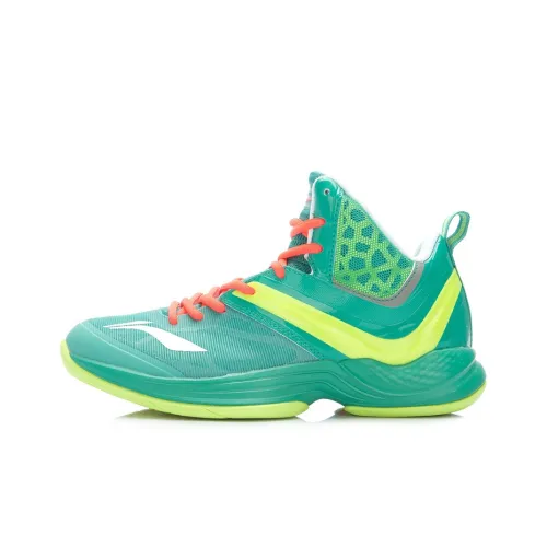 LINING Super Light 12 Basketball Shoes Unisex Mid-Top Green/Yellow