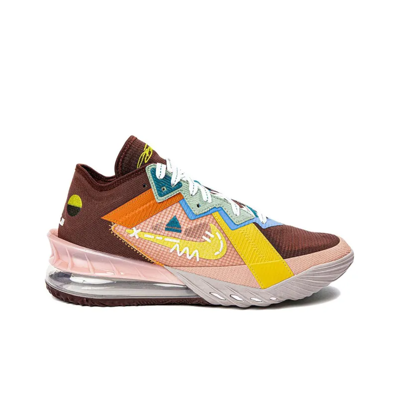 MIMI PLANGE x Nike Lebron 18 Low Mad King Anti Slip Wear Resistant Mid Top Basketball Shoes Unisex-1