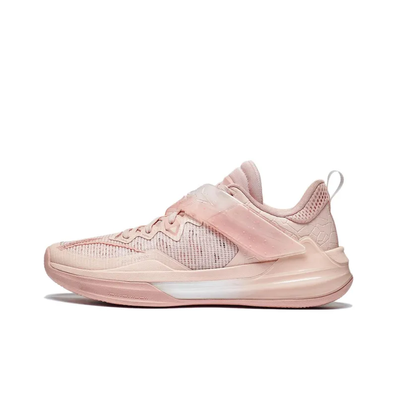 LiNing Liren3 TEAM Durable Breathable Low Top Basketball Shoes Men's Peach Orange Pink-0
