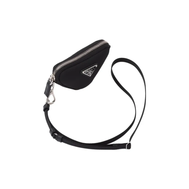 PRADA Nylon Coin Purse Unisex Black-3