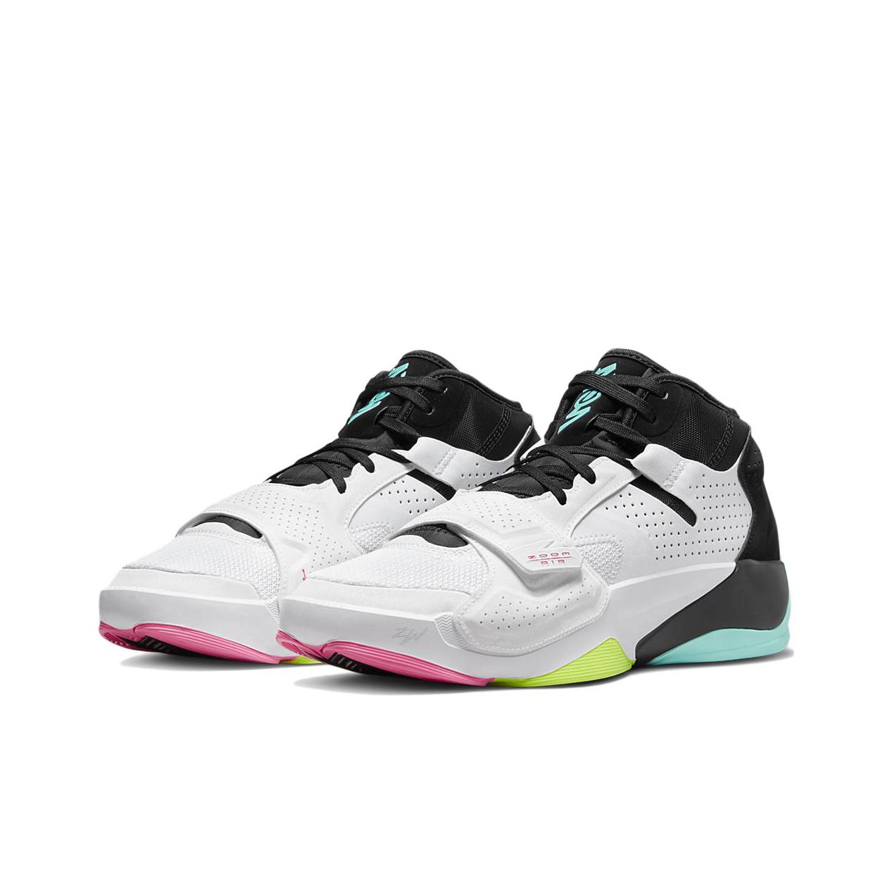 Jordan Zion 2 White Volt Dynamic Turquoise US M 9 - POIZON