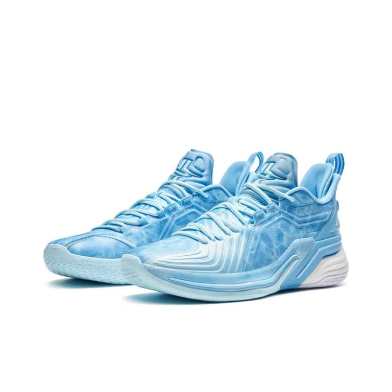 XTEP Jeremy Lin Three Generations JLIN3 Slip Resistant Cushioning Wear Resistant Low Top Basketball Shoes Men's Blue-2