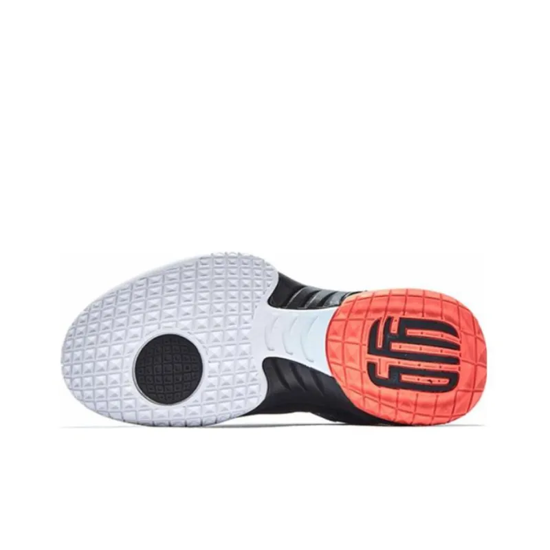QIAODAN Grinding 1 Basketball Shoes Men High Top Black Orange-5