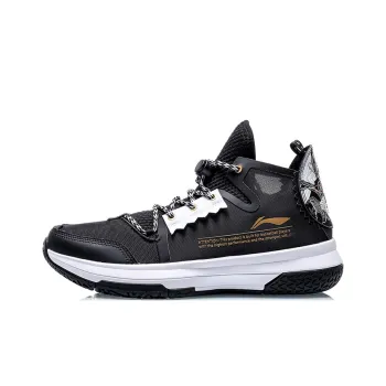 LiNing Wowls Cushioning Rebound Mid Top Basketball Shoes Men's Black