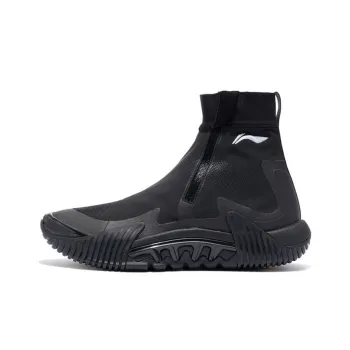 LiNing Badfive 2 Cushioning Anti Slip And Wear Resistant High Top Basketball Shoes Black