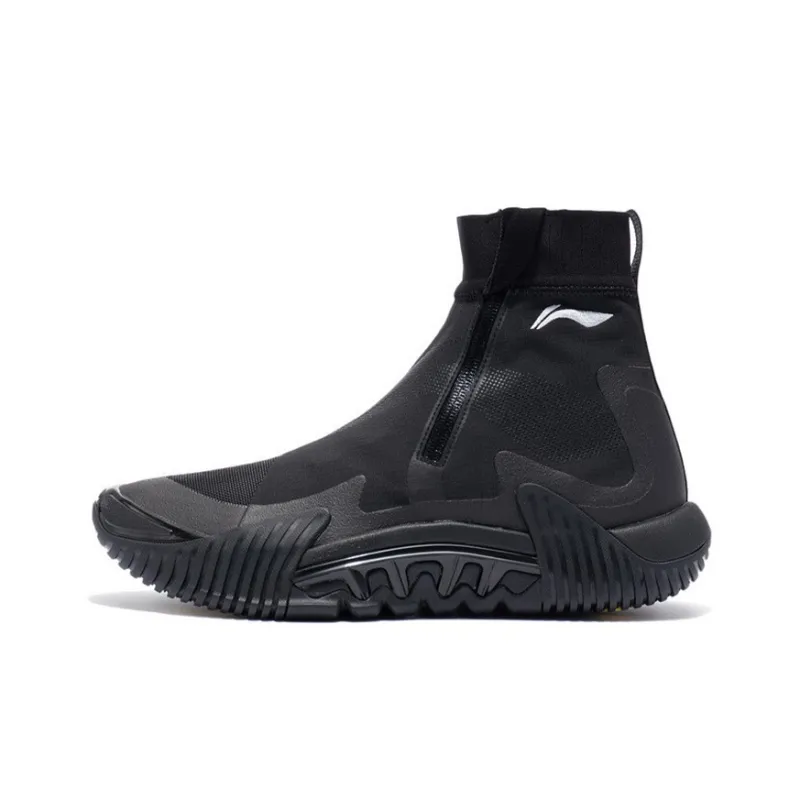 LiNing Badfive 2 Cushioning Anti-Slip And Wear-Resistant High-Top Basketball Shoes Black-0