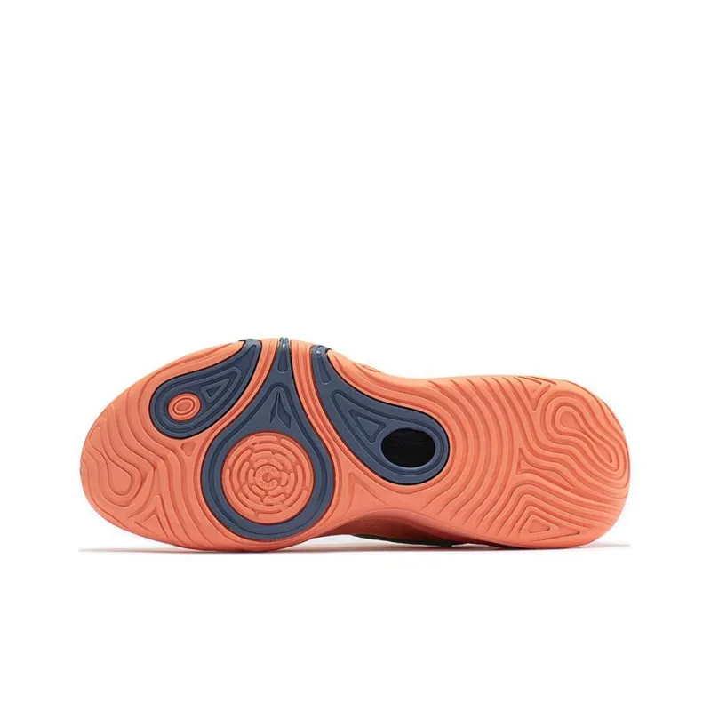 361° Anti Slip Wear Resistant Low Top Basketball Shoes Orange Blue-4