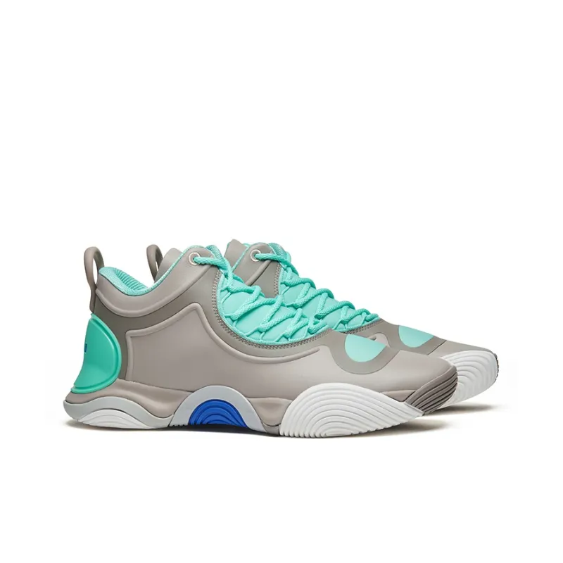 EQLZ EQUALIZER Cushioning Anti-Slip And Wear-Resistant Coverage Low-Top Basketball Shoes Men's Gray Green-2